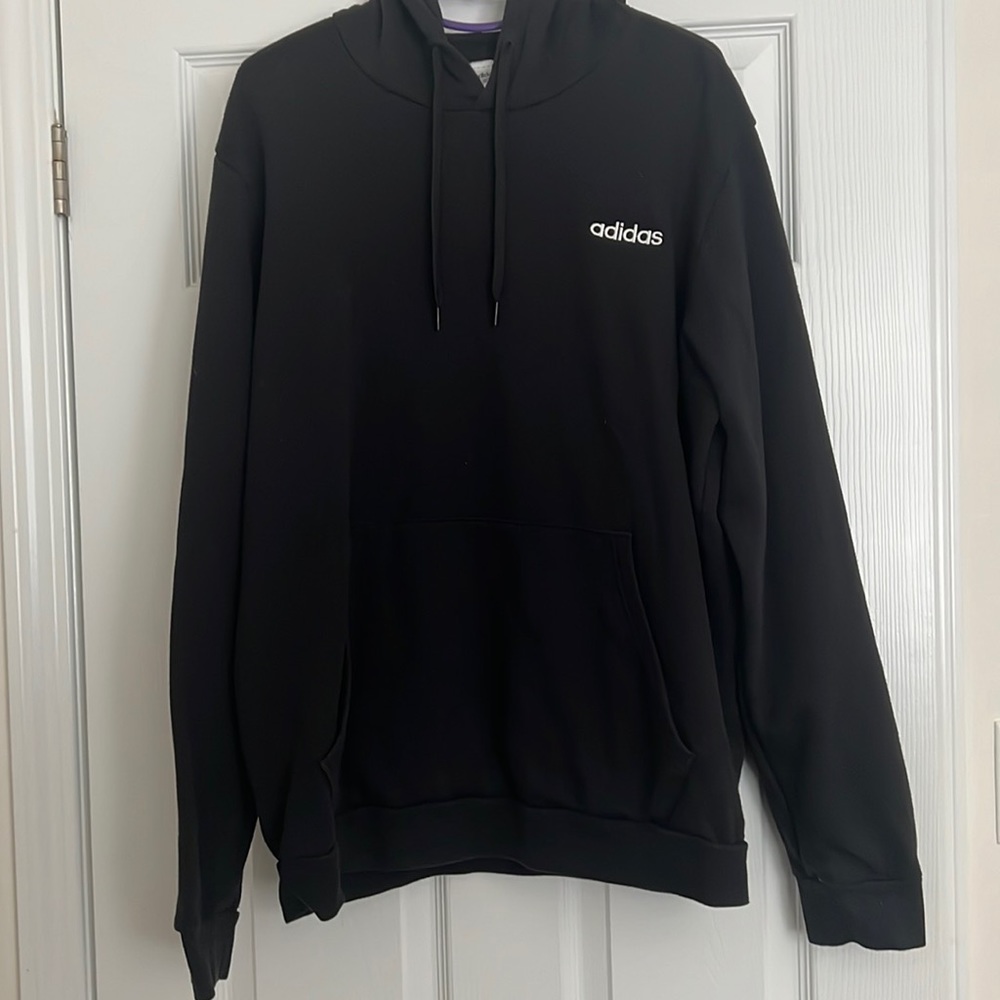 Adidas - Black Hoodie with pockets and hood